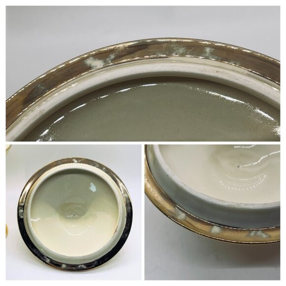 Vintage Royal Winton Golden Age Porcelain MCM Candy Dish Apothecary with Lid - Picture 10 of 13